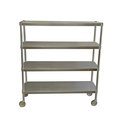 Daphnes Dinnette N204836-4-CHL2 Mobile 4 Tier Queen Mary Shelving Units, 54 x 20 x 36 in. DA2638072